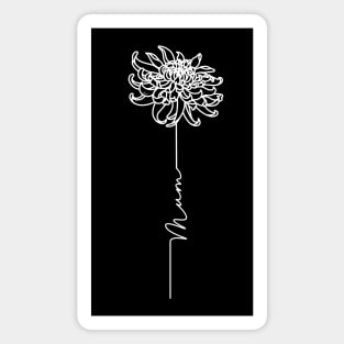 Mothers Day Chrysanthemum Flower - Mum - Commonwealth Spelling Magnet